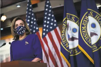  ?? Drew Angerer / Getty Images ?? House Speaker Nancy Pelosi, DSan Francisco, will be presiding over the narrowest House majority in her career as speaker next year, but she and her allies are projecting confidence.