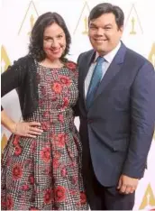  ??  ?? Songwriter­s Kristen Anderson-Lopez and Robert Lopez are responsibl­e for the megahit LetItGo, featured in Frozen.