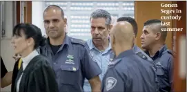  ?? PHOTO: FLASH 90 ?? Gonen Segev in custody last summer