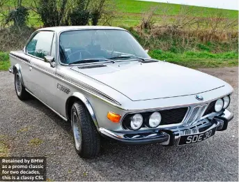  ?? ?? Retained by BMW as a promo classic for two decades, this is a classy CSL