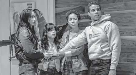  ?? Photos by Paramount Pictures ?? Melissa Barrera, from left, Jenna Ortega, Jasmin Savoy Brown and Mason Gooding star in “Scream VI.”