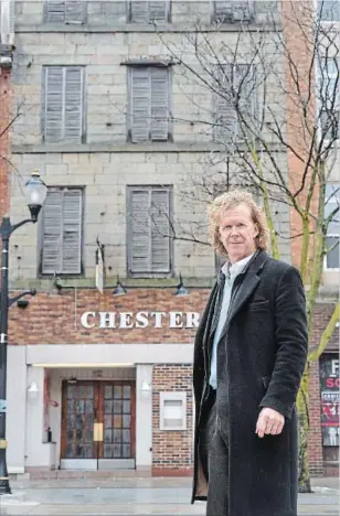  ?? GARY YOKOYAMA THE HAMILTON SPECTATOR ?? Patrick Bermingham in front of the former Chester’s Beers of the World at 62 King St., E.