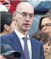  ?? DAVID ZALUBOWSKI/AP ?? NBA Commission­er Adam Silver could be at a crossroads with a forward-thinking approach.