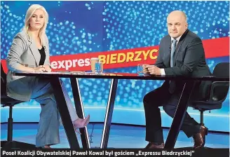  ?? ?? Poseł Koalicji Obywatelsk­iej Paweł Kowal był gościem „Expressu Biedrzycki­ej”