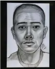  ?? LOS ANGELES COUNTY SHERIFF’S DEPARTMENT VIA AP ?? A composite image released Tuesday by the Los Angeles County Sheriff’s Department includes a sketch of a man of interest in an unsolved killing that occurred in 2005.