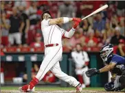  ?? JOE ROBBINS / GETTY IMAGES ?? San Diego’s Kirby Yates fanned Eugenio Suarez with the bases loaded Monday night, preserving a 3-2 victory over the Cincinnati Reds that reminded the Padres of the importance of having a dependable closer, even when he’s not having his best day.