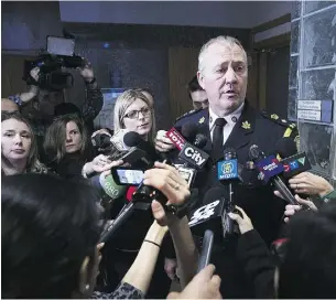  ?? Michelle Siu for National Post ?? Police chief Bill Blair announces the results of Project Spade,
a three-year, worldwide child exploitati­on investigat­ion.