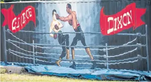  ?? STEVE MCKINLEY TORONTO STAR ?? A mural of Black boxer George Dixon was commission­ed in Halifax to celebrate his 150th birthday.