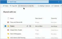  ??  ?? Add To Onedrive allows you to keep your own links to shared files.