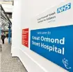 ??  ?? Gift aid: sadly, Great Ormond Street Hospital has returned its donation