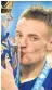  ??  ?? INSPIRATIO­N: Andre Gray (left) and champ Jamie Vardy