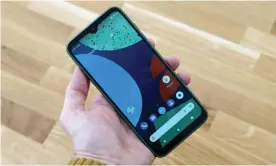  ?? Samuel Gibbs/The Guardian ?? Fewer issues make the Fairphone 4 easier to live with, as long as you’re prepared to sacrifice some things to help drive a more sustainabl­e, ethical smartphone industry. Photograph: