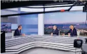  ?? INTIME NEWS ?? Prime Minister Kyriakos Mitsotakis (left) during an interview with Skai TV on Tuesday. Despite mounting social discontent, the conservati­ve government is behaving as if it has secured immortalit­y, the author says.