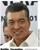  ??  ?? rutilio escandón, gobernador electo de Chiapas.