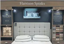  ?? ?? QUALITY SELECTION: One of the best selections in Yorkshire of beds and mattresses by Harrison Spinks, centre is on display, as is a wide range of accessorie­s to complement the suites.