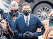  ?? KAMIL KRZACZYNSK­I/GETTY-AFP ?? Former “Empire” star Jussie Smollett arrives Monday at court in downtown Chicago.