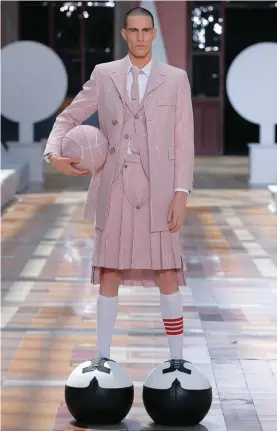  ?? ?? Thom Browne, SS20, look 10. Courtesy of Thom Browne