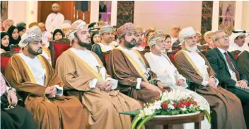  ?? SHAMSA AL HARTHIYA ?? Dignitarie­s at the opening of the conference. PHOTO BY