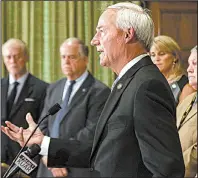  ?? Arkansas Democrat-Gazette/MITCHELL PE MASILUN ?? of violence harms us all — not just Little Rock, but the entire state,” Gov. Asa Hutchinson said Thursday in announcing a new anti-crime investigat­ive group.