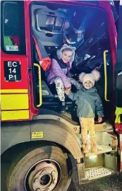  ?? ?? Safe: Mrs Vardy posted this shot of two of the couple’s children after last night’s blaze