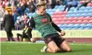  ?? Photograph: Nathan Stirk/Getty Images ?? Jack Grealish celebrates scoring at Burnley.