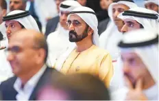  ??  ?? WAM His Highness Shaikh Mohammad Bin Rashid Al Maktoum, VicePresid­ent and Prime Minister of the UAE and Ruler of Dubai, at a Dubai Majlis discussion at Dubai Opera yesterday.