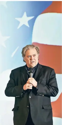  ?? FOTO: DPA ?? Steve Bannon (64) bei einem Besuch in Prag im Mai dieses Jahres.