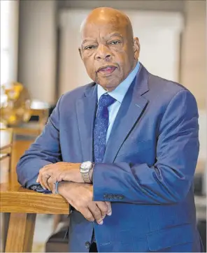  ?? Las Vegas Review-journal file ?? Rep. John Lewis, D-GA., poses at the Four Seasons in Las Vegas in 2018. A towering figure in the civil rights movement who later became a congressma­n, Lewis died Friday.