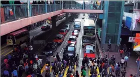  ??  ?? The acute shortage of space for sole pedestrian use in a congested metropolis like Hong Kong is certainly not an asset in luring more people to come to work or live in the city.