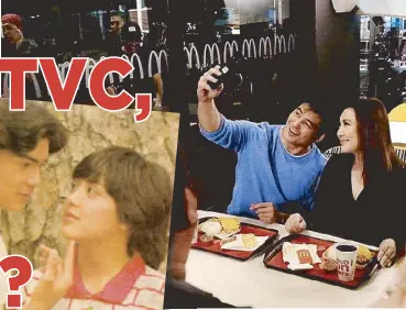  ??  ?? Now (top and above): Gabby Concepcion and Sharon Cuneta in the McDonald’s commercial that started airing yesterday. Then (left): Gabby and Sharon in Dear Heart, their first movie together directed by the late Danny Zialcita for Sining Silangan Films.