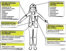  ?? Alnylam© ?? La por ria aguda hepática generalmen­te causa episodios de dolor abdominal intenso y sin causa aparente, junto con uno o más de los síntomas que vemos en el grá co.