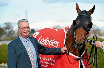  ?? VINCE CALIGIURI ?? Trainer Tony Pike is considerin­g putting blinkers back on Sacred Elixir for the $1 million NZ Derby.