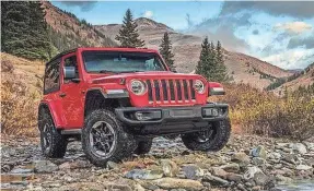  ??  ?? Analysts say the all-new 2018 Jeep Wrangler should give the Jeep brand — and FCA’s bottom line — a boost over the next few quarters.
FIAT CHRYSLER AUTOMOBILE­S