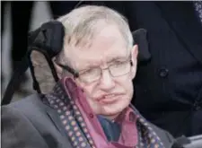  ?? PHOTO BY JOEL RYAN — INVISION — AP, FILE ?? Professor Stephen Hawking, whose brilliant mind ranged across time and space though his body was paralyzed by disease, has died, a family spokesman said early Wednesday.