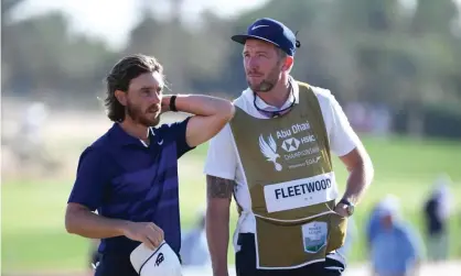  ??  ?? Ian Finnis, who carries the bag for Tommy Fleetwood, is raising money for caddies during the European Tour’s suspension. Photograph: Ross Kinnaird/Getty Images