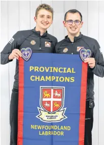  ?? ALEX PHILLIPS ?? Evan Mcdonah, left, and his brother, Alex, of Truro, will be throwing lead and second stones for Greg Smith’s Newfoundla­nd and Labrador entry in the Tim Hortons Brier which gets under way Friday in Calgary.