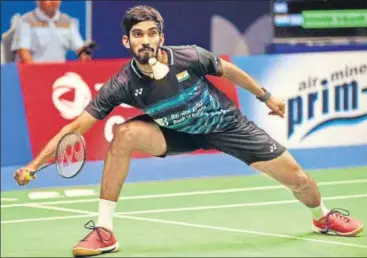  ??  ?? Kidambi Srikanth made up for losing teh Singapore Open Superserie­s final to Sai Praneeth.