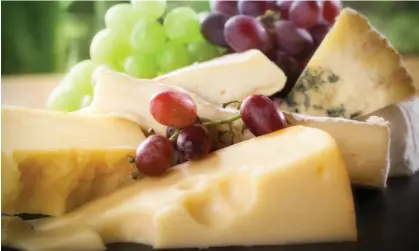  ?? Photograph: Getty Images ?? A selection of cheeses on a cheeseboar­d.