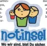  ?? REPRO: SZ ?? Das „Notinsel“-Logo signa- lisiert Kindern Schutz und Hilfe.