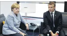  ?? (Photo AFP) ?? Sur la Catalogne, Merkel et Macron sont sur la même longeur d’onde.