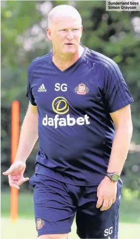  ??  ?? Sunderland boss Simon Grayson