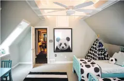  ??  ?? The panda-themed guest room was designed for the grandchild­ren.