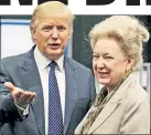  ?? ?? SIBLING RIVALRY: Maryanne Trump Barry, who broke with brother Donald over immigratio­n, was found dead in her home Monday.