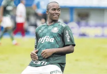  ?? // F. MENOTTI (PALMEIRAS) ?? Endrick, el joven delantero del Palmeiras, celebrando un gol