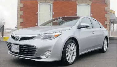  ?? PHOTOS: LESLEY WIMBUSH/Driving ?? While the Toyota Avalon is not the most exciting car ever, its new iteration is surprising­ly fun to drive.