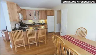  ??  ?? DINING AND KITCHEN AREAS