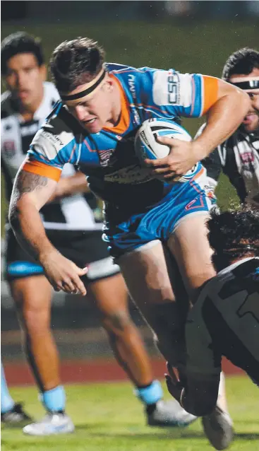  ?? Picture: STEWART McLEAN ?? HIGH PRAISE: Pride's Darryn Schonig ‘really stood up’ in Saturday’s game against Tweed Heads Seagulls.