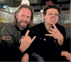  ?? ?? Karl Lock, left, with UK artist Dom Harrison, aka Yungblud.