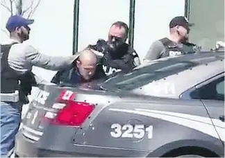  ?? POSTMEDIA NETWORK ?? Police took the suspect in the Toronto van attacks into custody peacefully despite the man repeatedly pointing an object at an officer as if it were a gun.