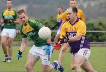  ??  ?? Lee Devereux of St. Mary’s (Rosslare) considerin­g his options.